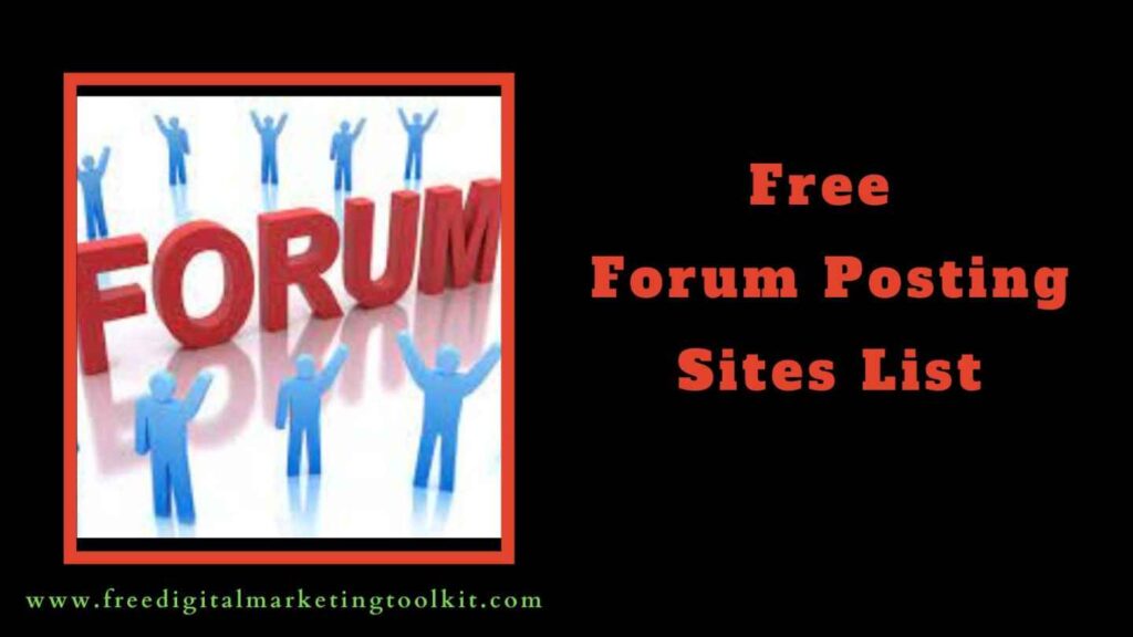 Free Forum Posting Sites List 2022